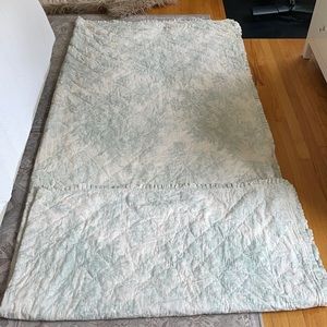 Pottery Barn king toile coverlet blanket